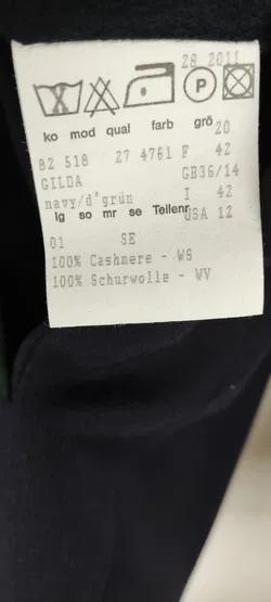 Schneiders Salzburg  Kaschmir Damenmantel, Schwarz Größe 42 – Neuwertig - Bild 19