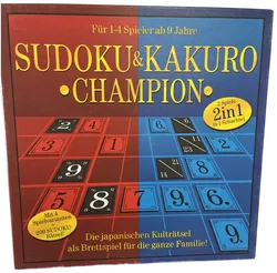 Sudoku und Kakuro - Champion - 2 Spiele in einer Schachtel, 200 Sudokuräsel, 4 Spielvarianten - Bild 1