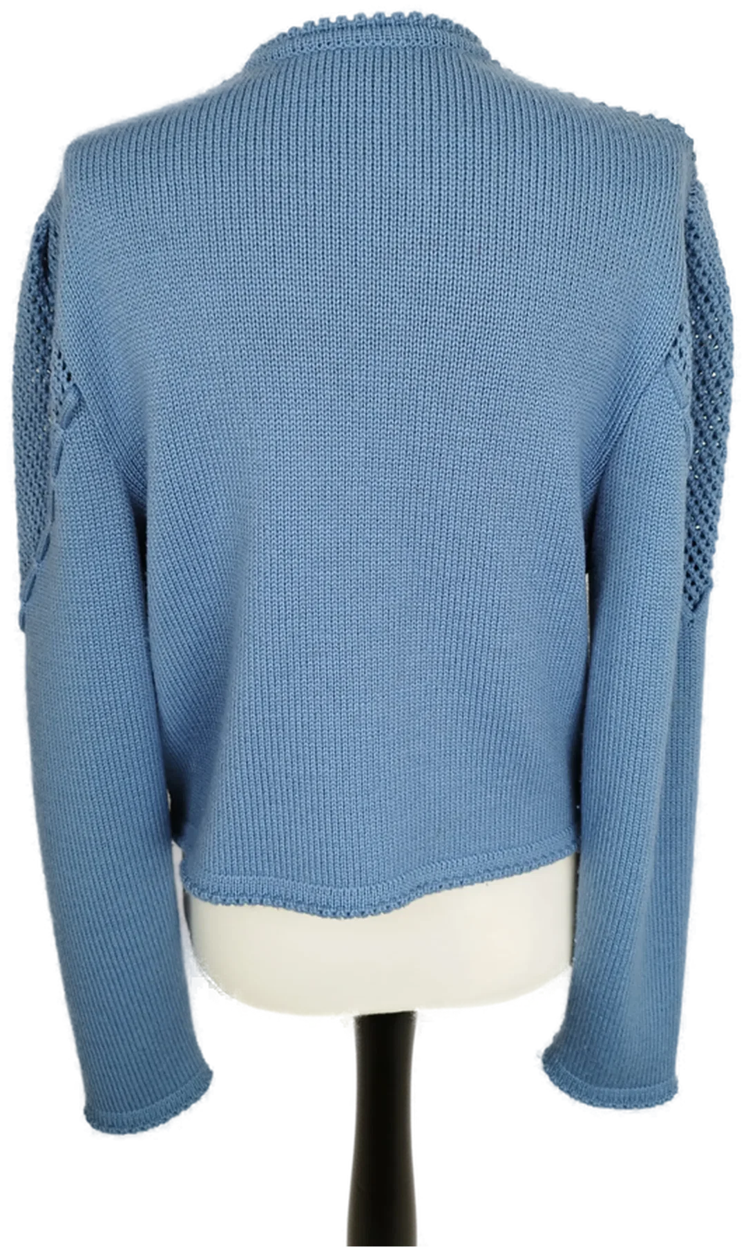 Geyer - Strickjacke hellblau Gr. M /reine Schurwolle /Vintage made in Austria  – Bild 7