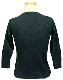 H&M Kinder Weihnachtspullover dunkelblau gemustert Gr. EUR 110/116 - Bild 2