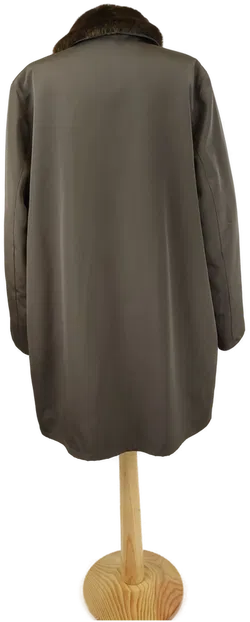 Damen Wintermantel mit herausnehmbarem Kunstpelzinnenfutter braun - Größe 45 - Bild 2