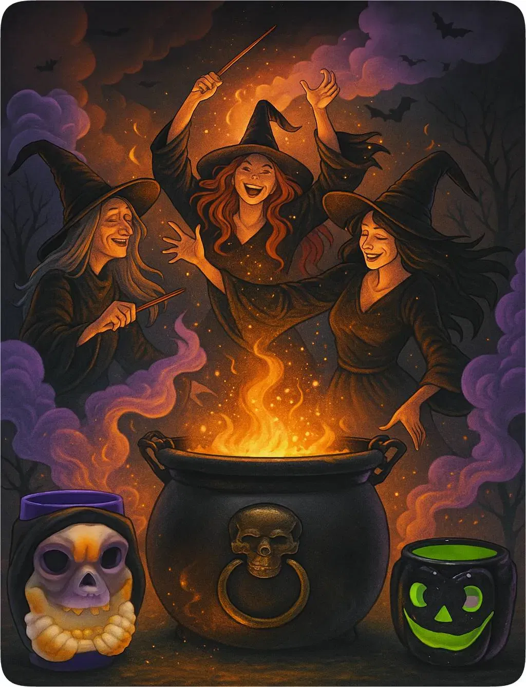 Halloween Set mit Kessel, Bechern & Deko - Bild 4