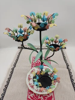 Porzellan-Teller Seltmann Bavaria  Blumen-Kerzenhalter  | DIY-Schatz - Bild 3