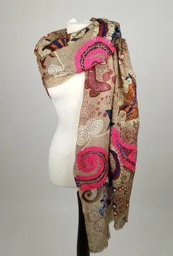 Striessnig Wien Schal Bemustert - ca. 180cm / 100% Wolle - Bild 2