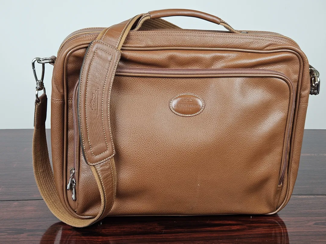 LONGCHAMP 1948 Vintage Leder Aktentasche, braun  - Bild 4