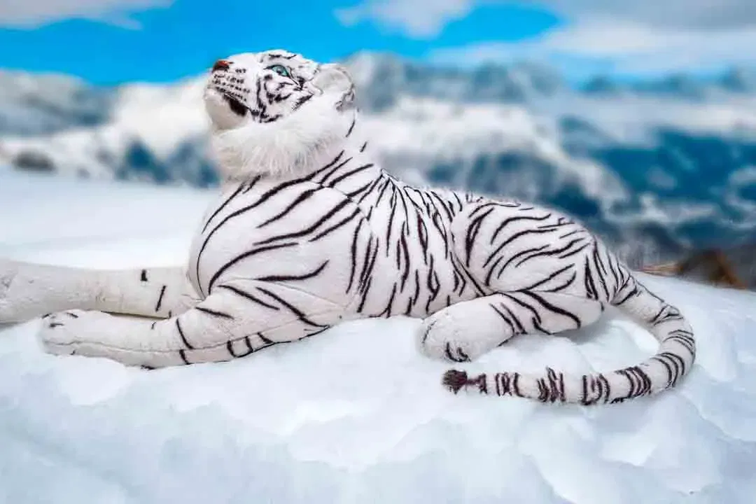  Stofftier Schneetiger Kuscheltier XXL - Bild 1