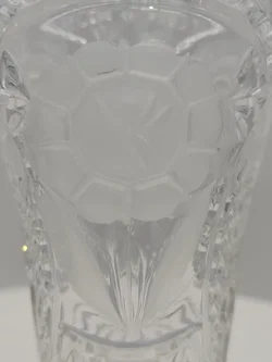 Bleikristall Vase  mit Blumenmotiv | Von Anna Hütte  - Bild 5