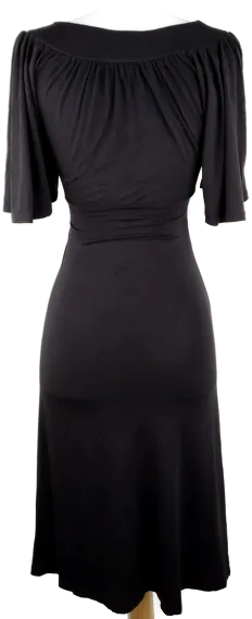 Kleid 'Clockhouse', kurzarm mit Rundhalsausschnit, schwarz, Größe XS – Bild 3