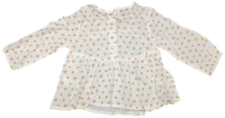United Colors of Benetton Kindershirt weiß gemustert Gr. 68 - Bild 2