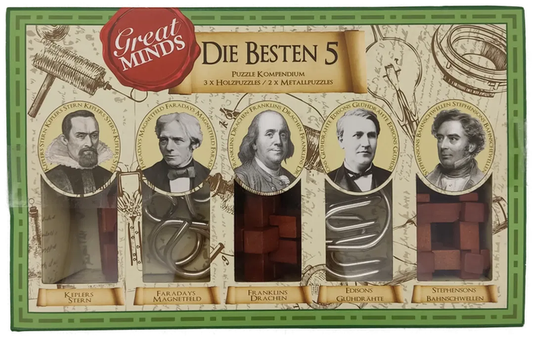  Puzzle Kompendium - Great Minds - Die besten Fünf - Moses 92064   - Bild 1