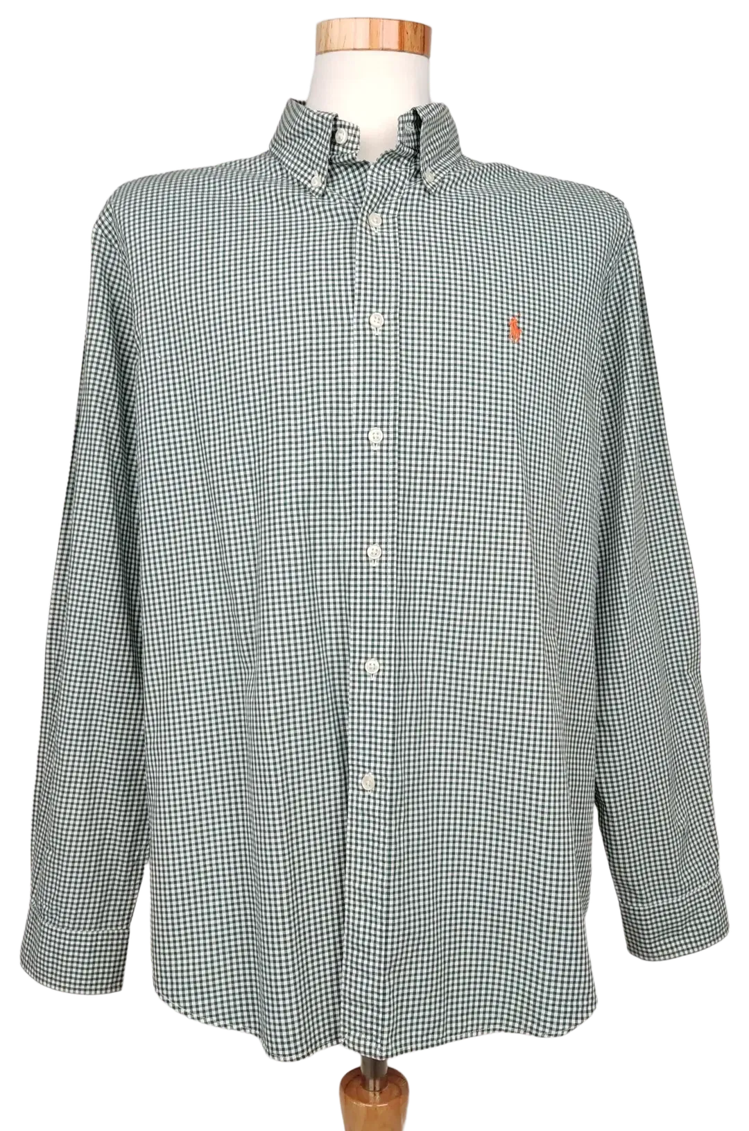 Ralph Lauren Herren Hemd, weiß/grün - Gr. XL  - Bild 4