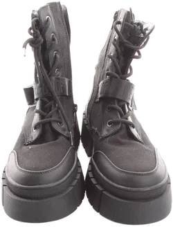 Schuhe Damen Boots Schwarz Gr. 38 | Schnürboots mit Reißverschluss | Plateau | sehr gut - Bild 1