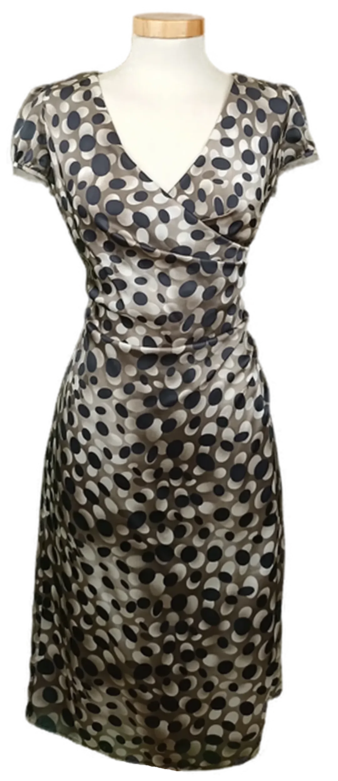 Armani Collezioni Damen Midikleid grau gepunktet Gr. XL - Bild 4