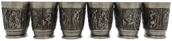 Vogel Zinn Schnapps Becher Set (6 Stück) - Bild 1