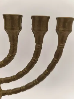 Menora - siebenarmiger jüdischer Kerzenleuchter aus Messing - Bild 2