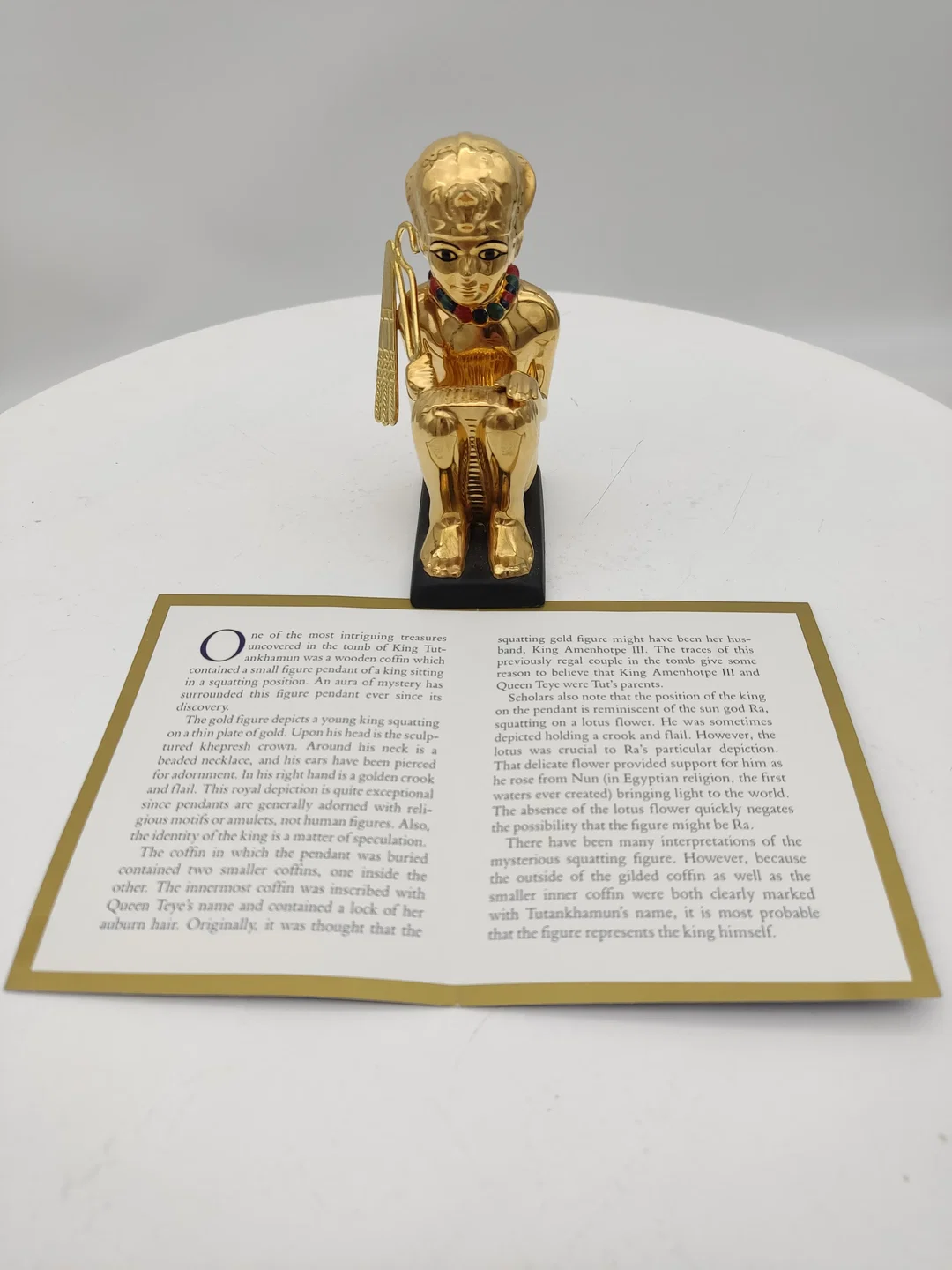 Goldener Hockender König Porzellan & Zertifikat von Franklin Mint | Limitierte Rarität – Bild 10