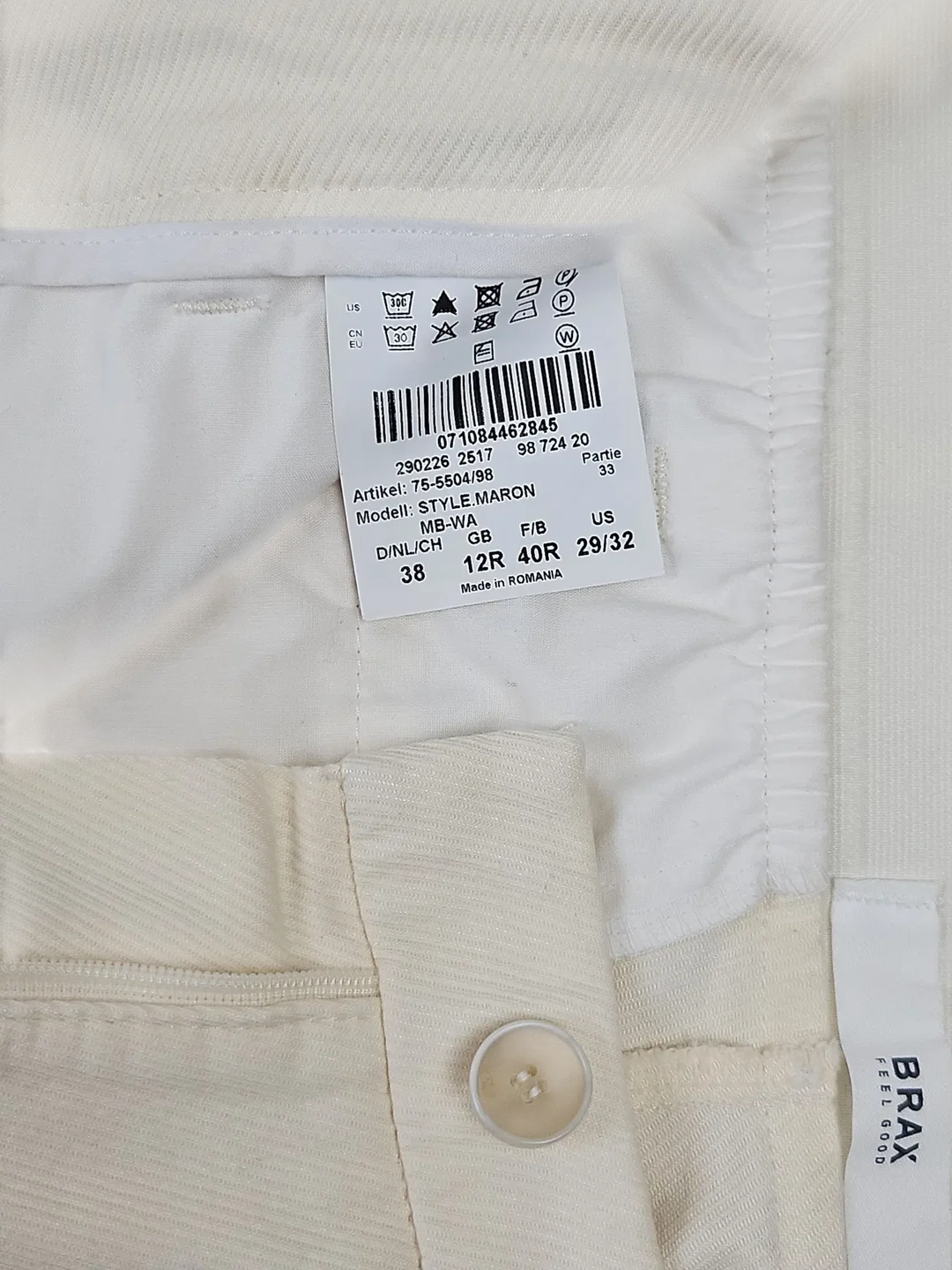 BRAX Style Maron Damen Hose, weiß - Gr. D 38 – Bild 5