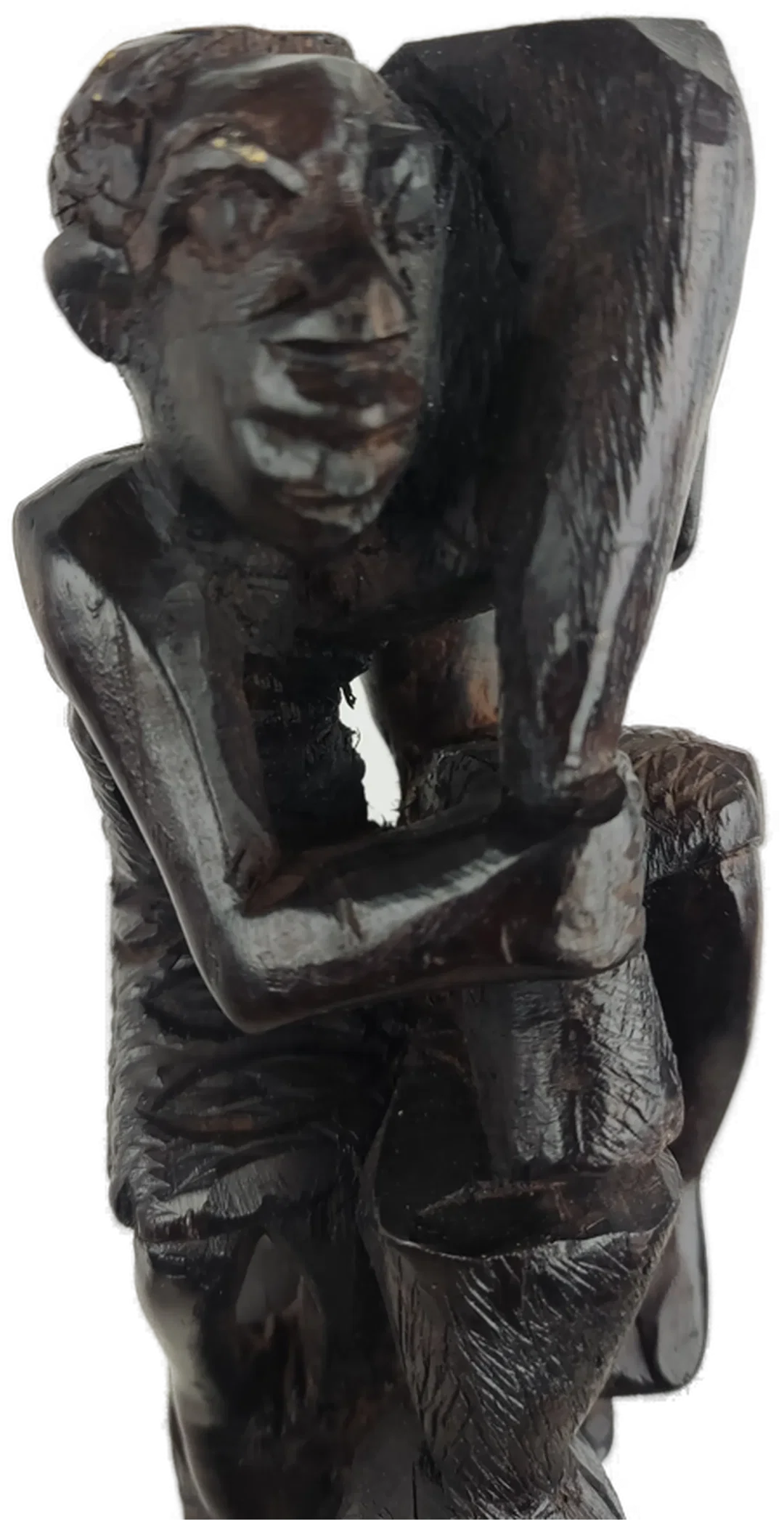 Makonde Lebensbaum Ebenholzfigur schwarz - 111 cm – Bild 4