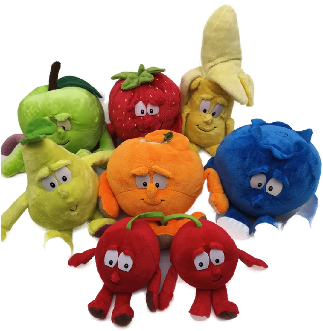 8 Stk. Plüschfiguren, Goodness Gang "Obst", Sammelfiguren – Bild 1
