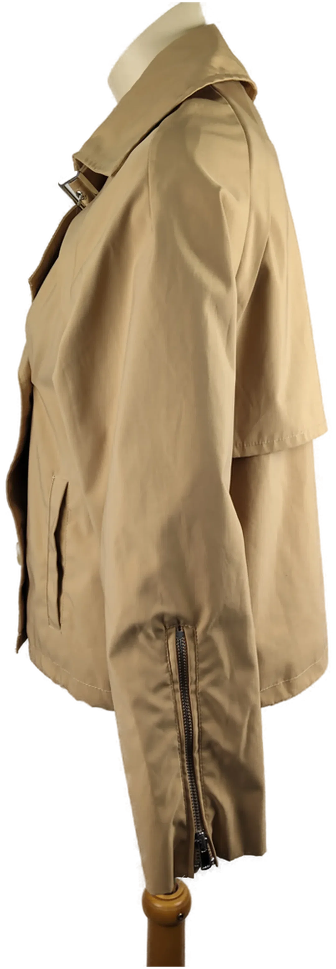 AMISU Damenjacke Beige, Klassischer Kragen | Casual-Chic – Bild 3