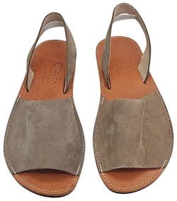 Glaritis Damen Leder Sandalen, grau/braun - Gr. 38,5 - Bild 3