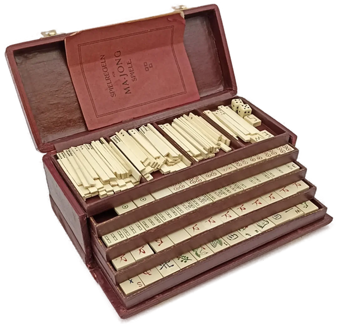 Mahjong-Spiel mit 144 Steinen Vintage - Bild 1