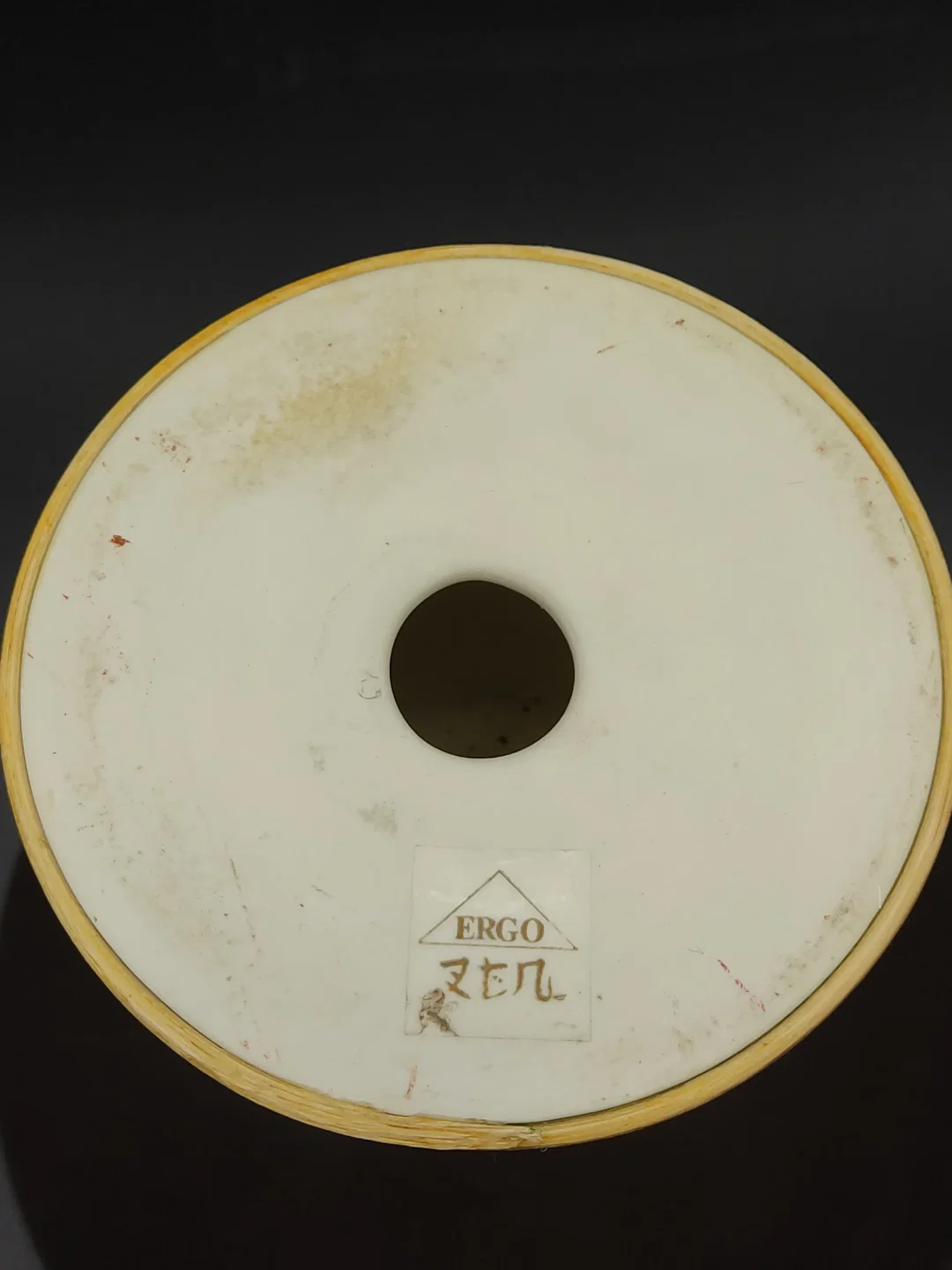 Asiatische Dekoschale / Räucherschale "Ergo Zen" / Ton, Peddigrohr / H 20 cm - Anthrazit – Bild 3