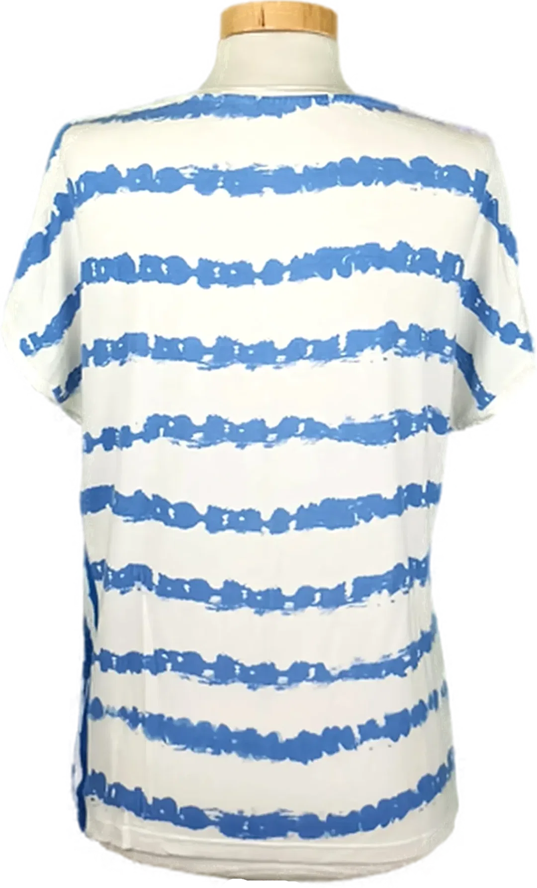 Desigual Damenshirt gemustert blau/weiß Gr. L – Bild 2