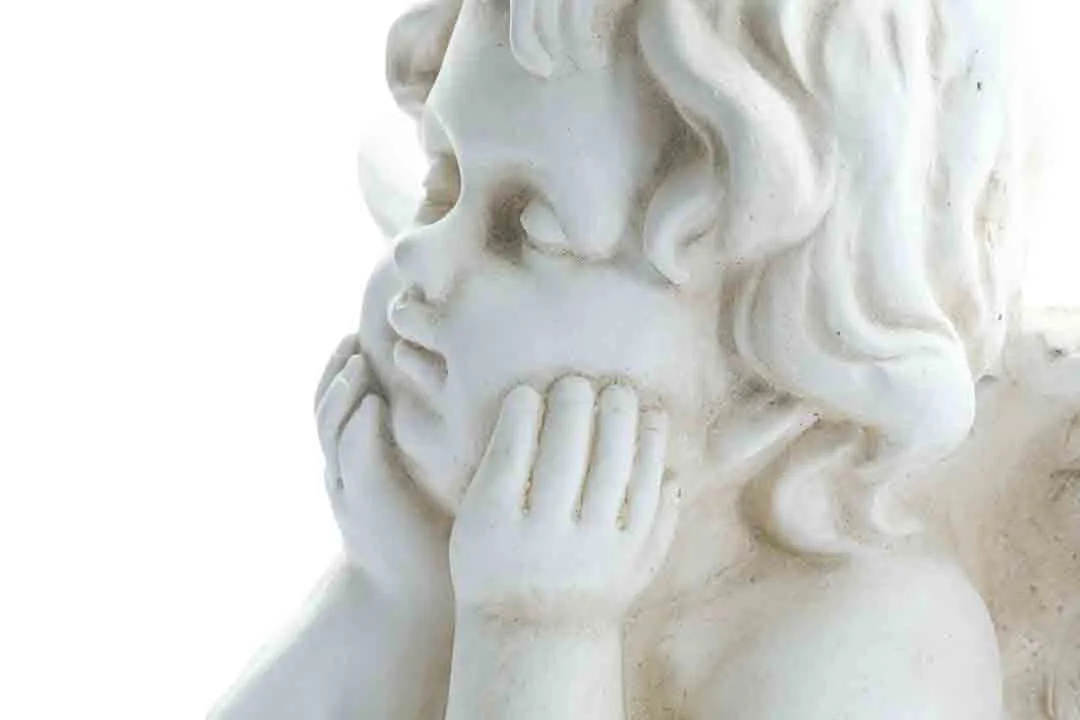 Dekorative Engelsbüste Putto mit ausgebreiteten Flügeln 26 cm – Bild 2
