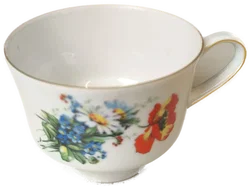 Waldsassen Bavaria, 3 Kaffeetassen, Porzellan mit Goldrand, Vintage – Vorschau 2