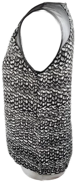 MANGO Damen-T-Shirt Schwarz-Weiß Mit Muster | Casual-Chic – Vorschau 2