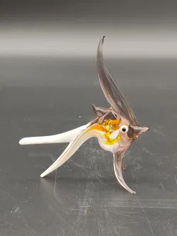 Kleine Fisch-Figur im Murano-Stil - weiss/gelb/orange/rose - Bild 2