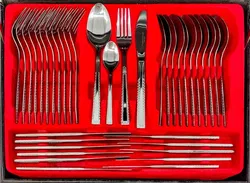 Mulex Besteckset Edelstahl im Koffer für 12 Personen 72teilig - Bild 1