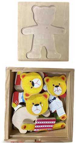 Ankleide Puzzle Bär aus Holz - ab 3 Jahren - Bild 2