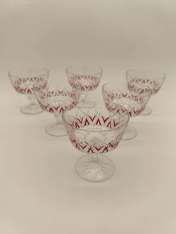 6 Dessertgläser, Champagnerschalen, Vintage, 50er - Bild 3