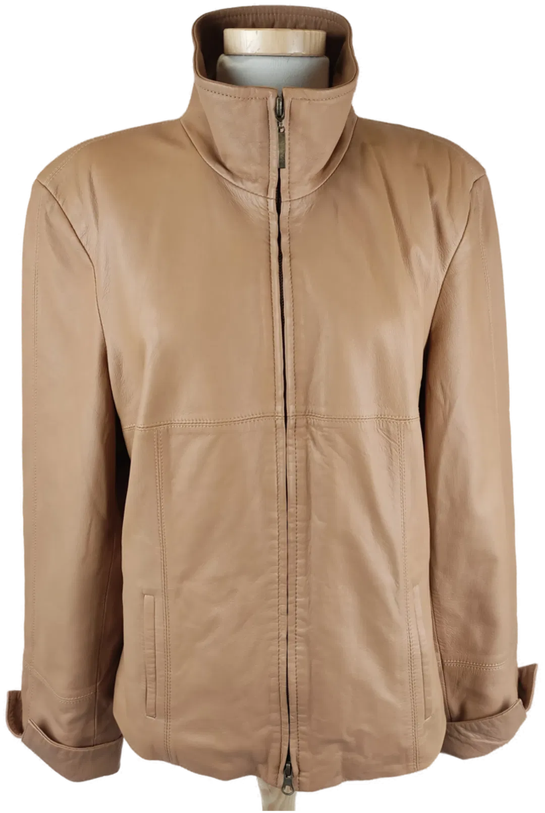 MADELEINE Damen-Lederjacke beige - XL/42 - Bild 1