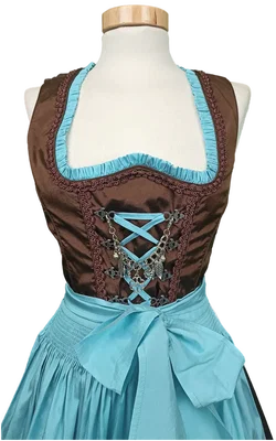 Country Line Damendirndl blau/braun Gr. 34 – Vorschau 3