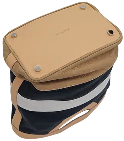 Max V. Koenig Damen Handtasche, beige/marine/weiß - mittel - Bild 4