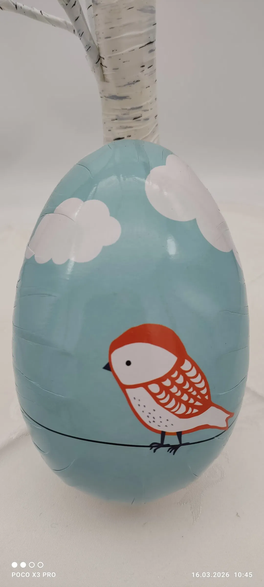 Großes Befüllbares Karton-Osterei | Retro-Osterdeko - Bild 1