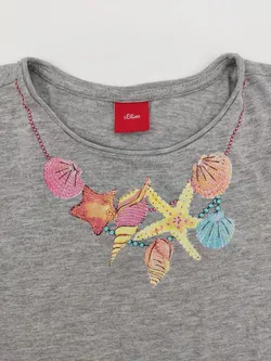 s. Oliver Kinder Shirt grau Gr.104/110 - Bild 3