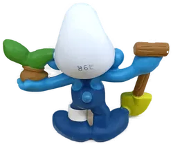 Schleich Peyo Schlümpfe - Bauernhof Schlumpf mit Schaufel und Pflanze - Bild 2