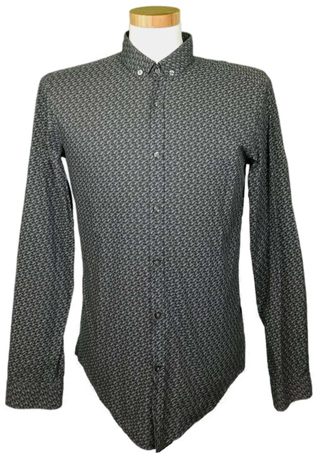 Hugo Boss Herren Hemd grau beschriftet Gr. M  - Bild 1