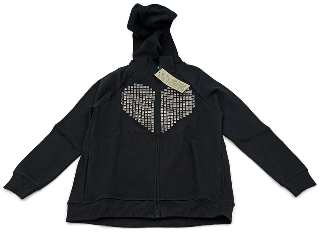United Colors of Benetton Kinderpullover schwarz gemustert Gr. S - Bild 1