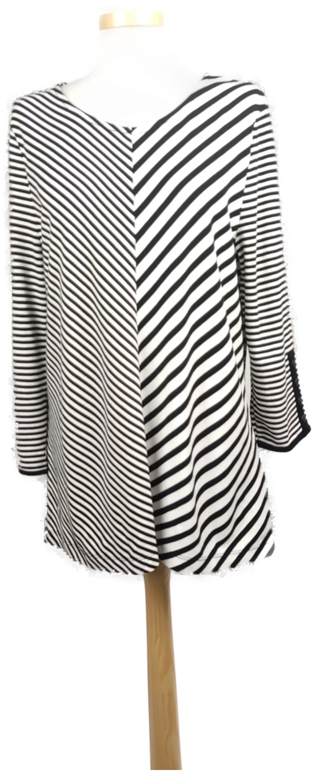 Gerry Weber Damen Pullover schwarz-weiss gestreift - L/40 - Bild 1
