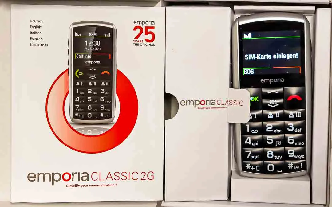 emporia Classic 2G Seniorenhandy mit Ladestation OVP – Bild 2
