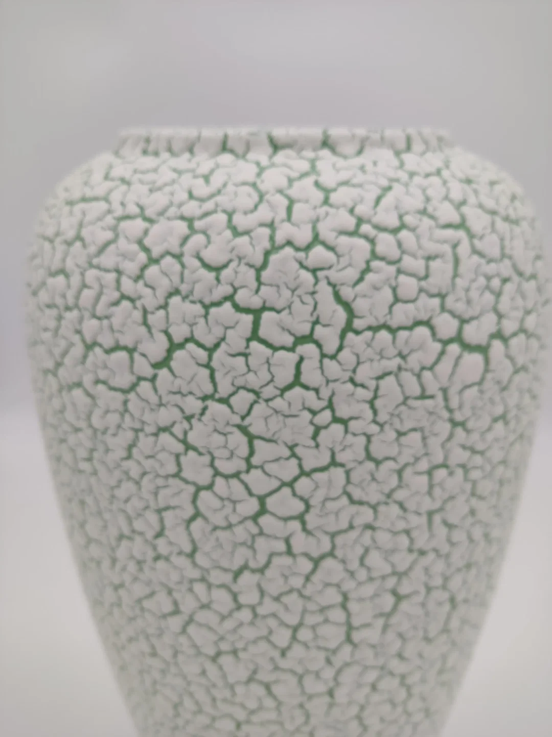 Dekorative Vintage-Vase weiss/grün gesprenkelt - Höhe 40 cm – Bild 3