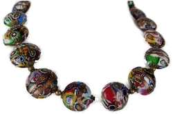 Halskette mit Millefiori-Perlen aus Muranoglas - Bild 3