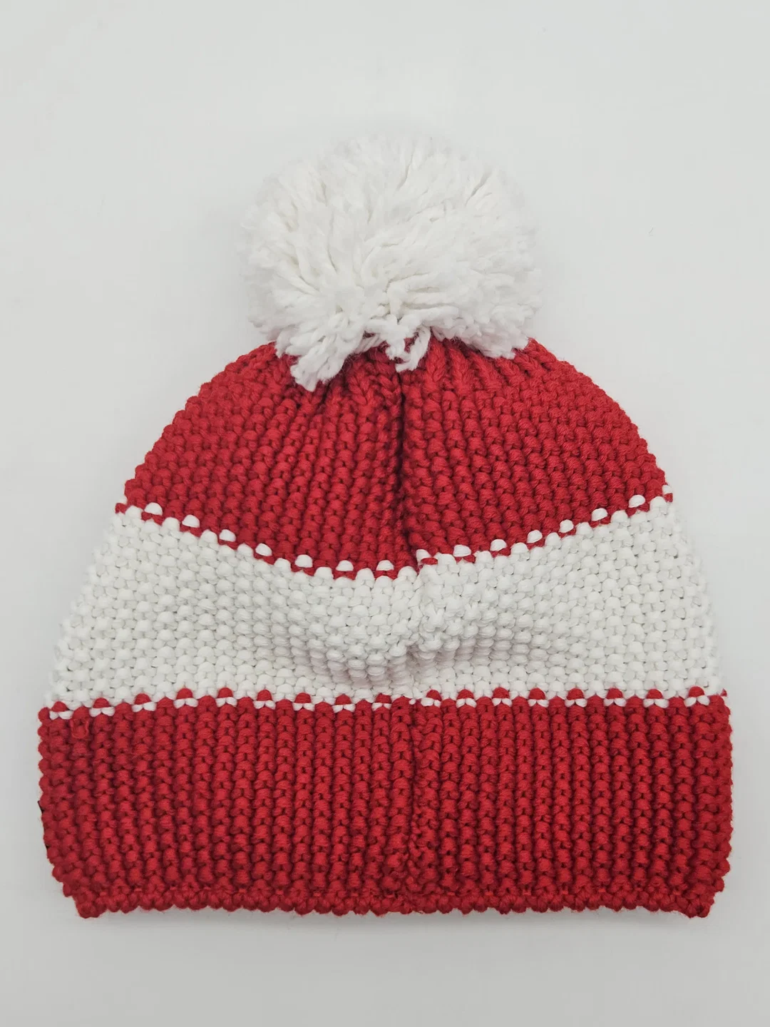 Eisbär Strickaube, rot/weiß – Bild 2