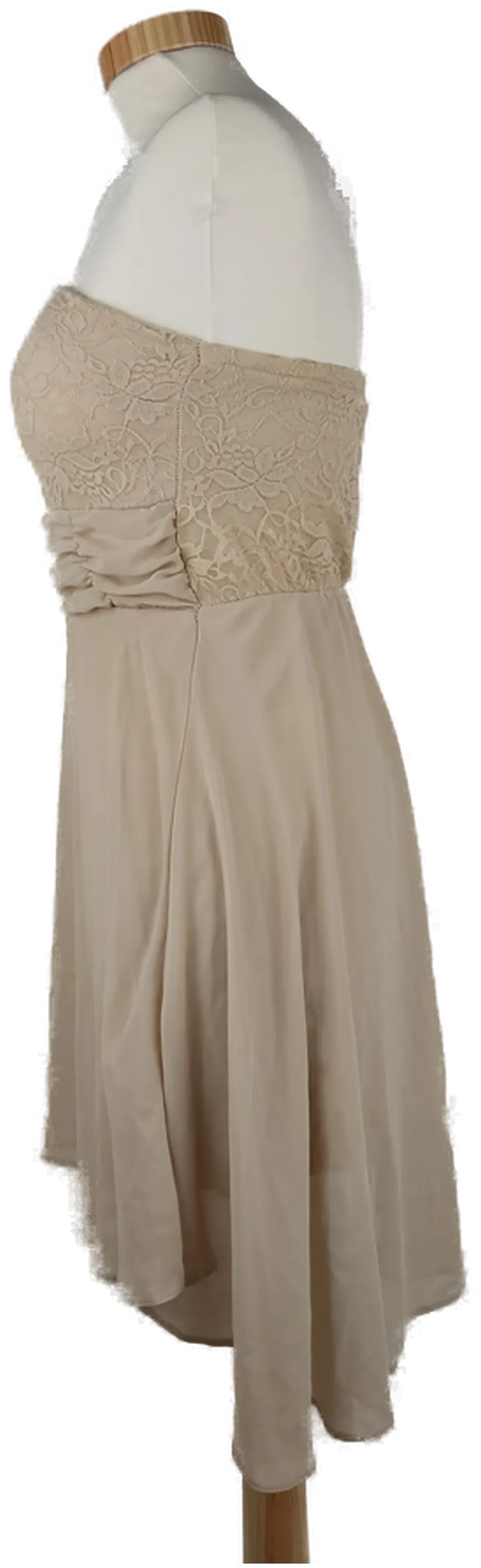 Kleid schulterfrei mit Brustteil, beige Größe XS/S (geschätzt) – Bild 2