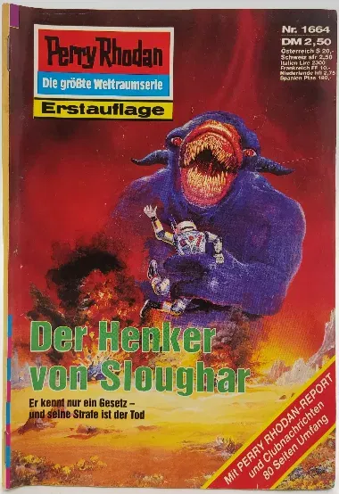  Romanheft Perry Rhodan Der Henker von Sloughar Erstauflage Nr.1664 - Bild 2